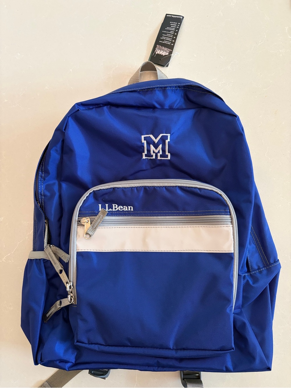NWT L.L.Bean Original Book Pack 24L monogrammed